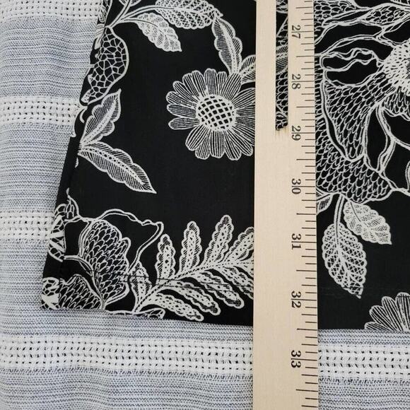 Tommy Hilfiger Womens Size 2P Black & White Floral Mini Dress With Long Sleeves - Picture 5 of 15